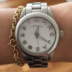 Marc Jacobs Slim Stainless Steel Watch Silver